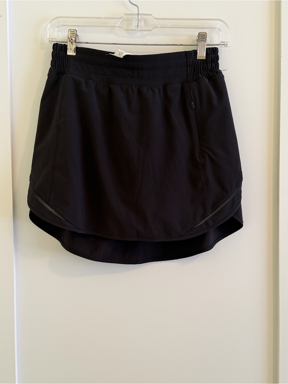 lululemon athletica Black Performance Skort with Zip Pocket